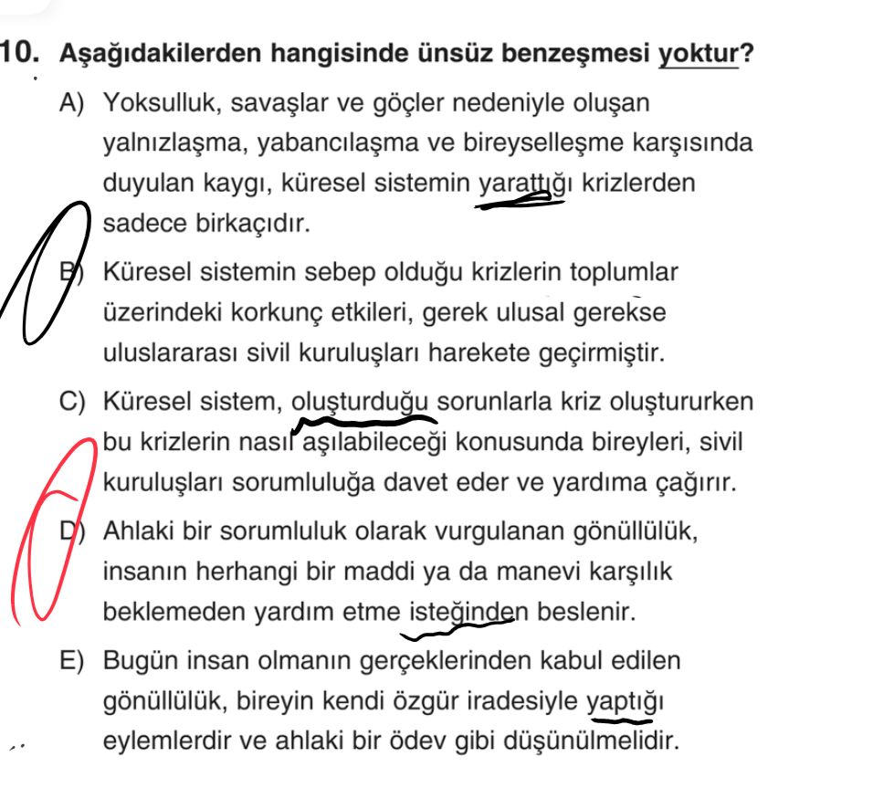 Aşağıdakilerden hangisinde ünsüz benzeşmesi yoktur?