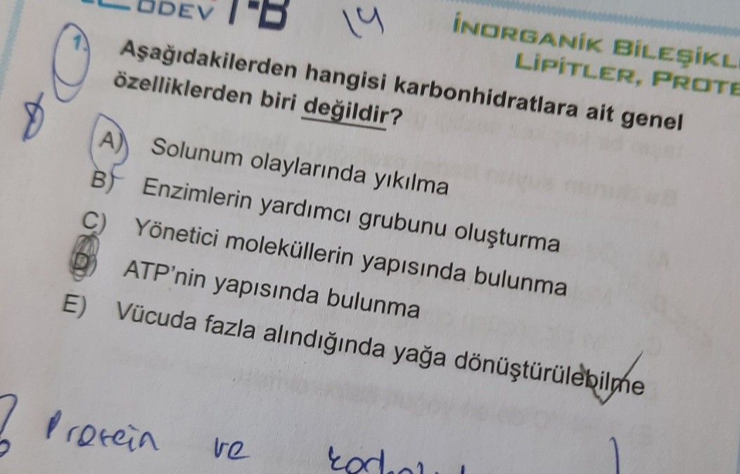 Aşağıdakilerden hangisi karbonhidratlara ait genel özelliklerden biri değildir?