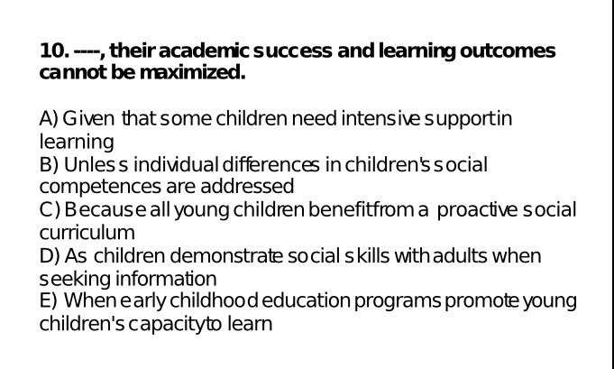 ----, their academic success and learning outcomes cannot be maximized.
