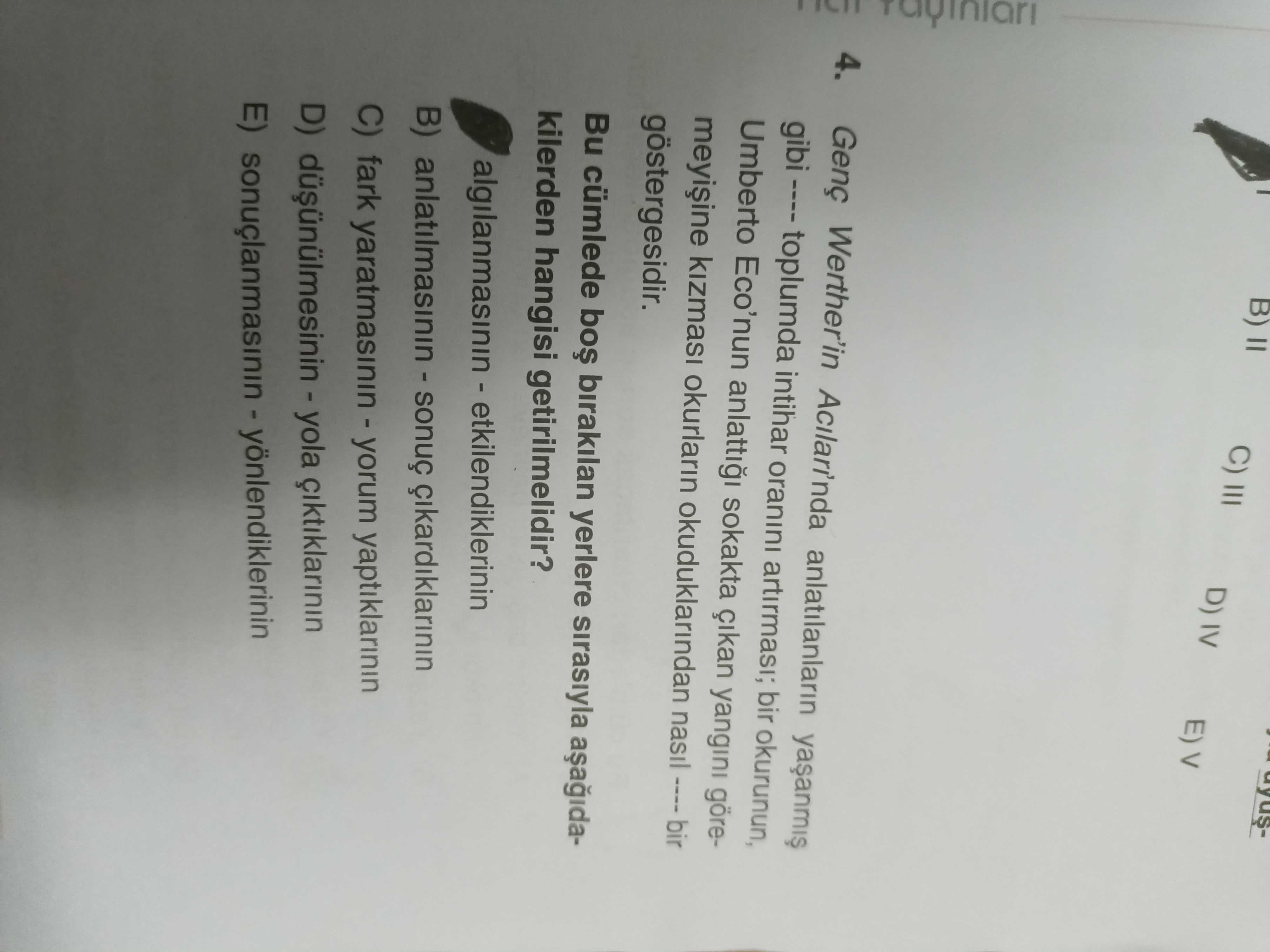 Genç Werther'in Acıları'nda anlatılanların yaşanmış gibi ---- toplumda intihar oranını artırması