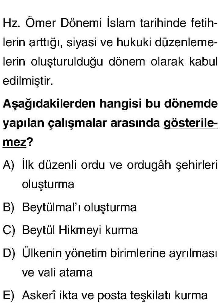 Hz. Ömer Dönemi İslam tarihinde fetihlerin arttığı, siyasi ve hukuki düzenlemelerin oluşturulduğu