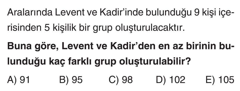 Aralarında Levent ve Kadir'inde bulunduğu 9 kişi içerisinden 5 kişilik bir grup oluşturulacaktır