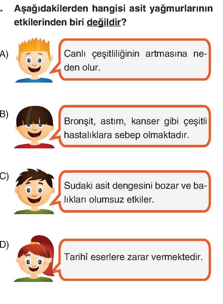 Aşağıdakilerden hangisi asit yağmurlarının etkilerinden biri değildir?