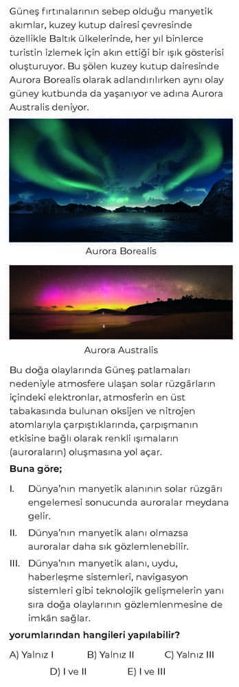 Güneş fırtınalarının sebep olduğu manyetik akımlar, kuzey kutup dairesi çevresinde özellikle Baltık