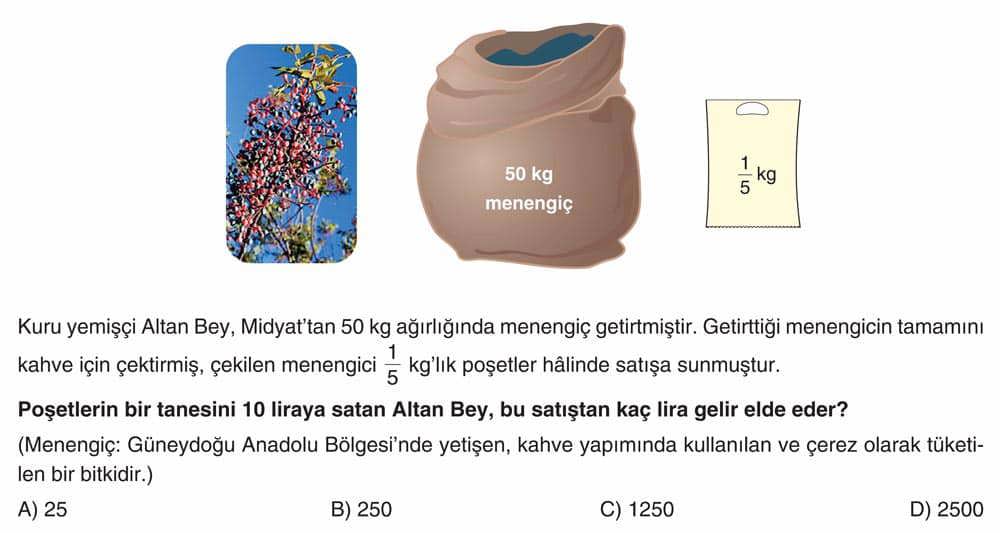 Kuru yemişçi Altan Bey, Midyat'tan 50 kg ağırlığında menengic getirtmiştir. Getirttiği menengiçin