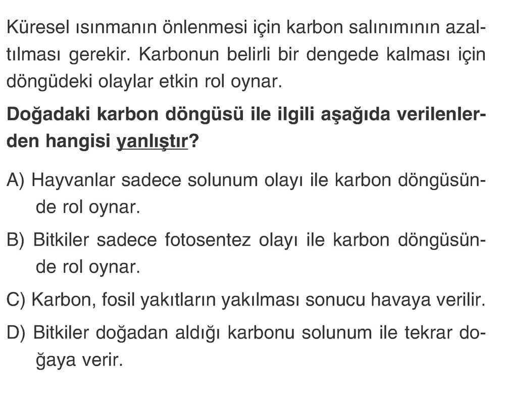 Küresel ısınmanın önlenmesi için karbon salınımının azaltılması gerekir. Karbonun belirli bir