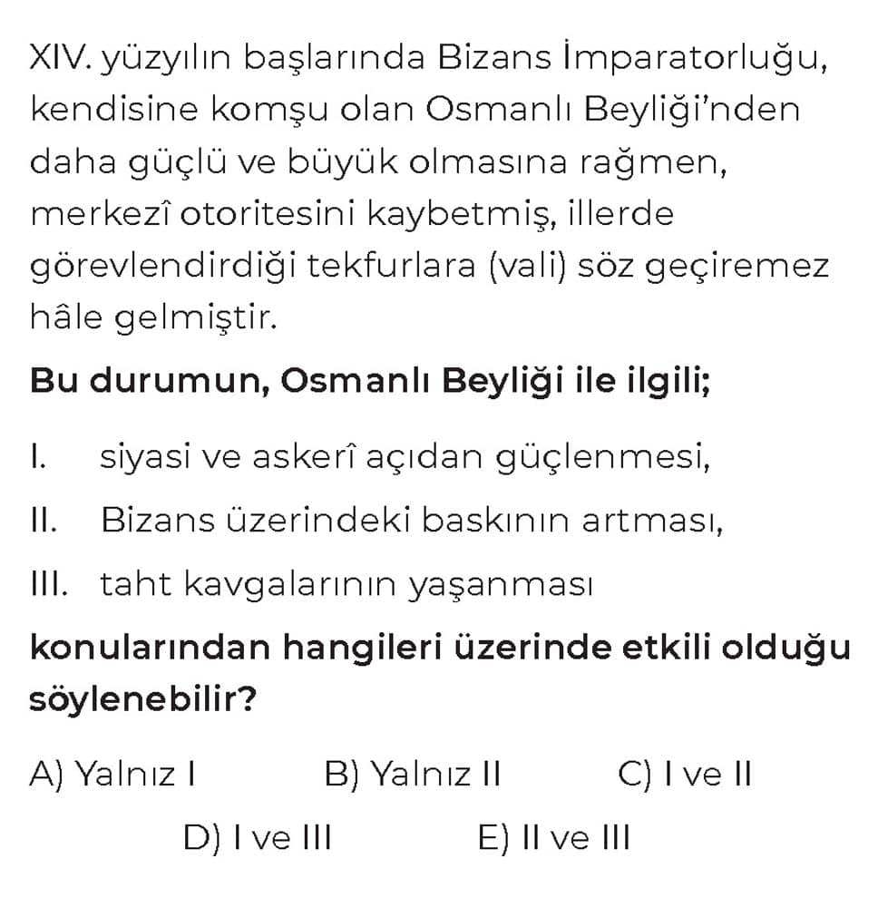 XIV. yüzyılın başlarında Bizans İmparatorluğu, kendisine komşu olan Osmanlı Beyliği'nden daha güçlü