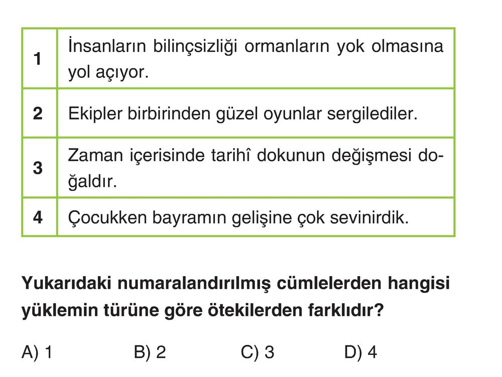 1 İnsanların bilinçsizliği ormanların yok olmasına yol açıyor. 2 Ekipler birbirinden güzel oyunlar