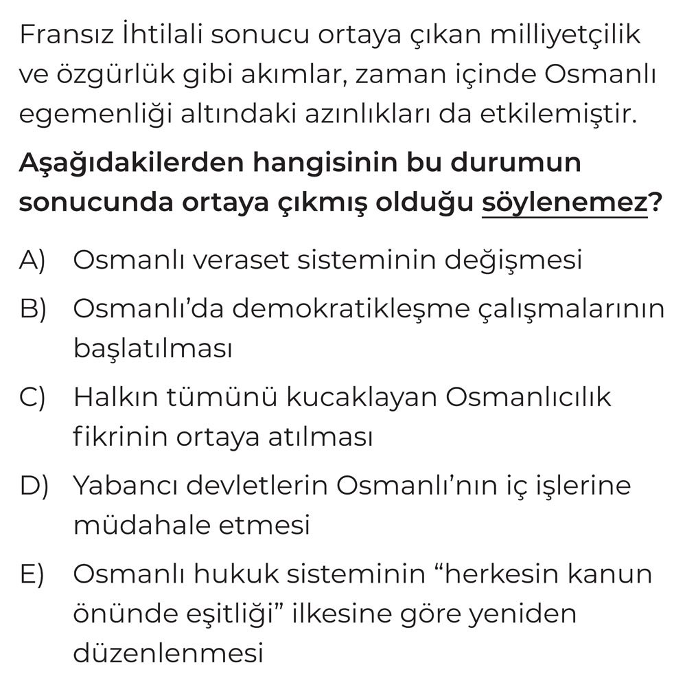 Fransız İhtilali sonucu ortaya çıkan milliyetçilik ve özgürlük gibi akımlar, zaman içinde Osmanlı