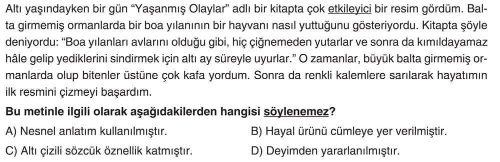 Altı yaşındayken bir gün "Yaşanmış Olaylar" adlı bir kitapta çok etkileyici bir resim gördüm. Bal-ta