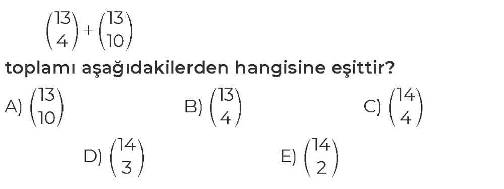 (13/4) + (13/10) toplamı aşağıdakilerden hangisine eşittir?