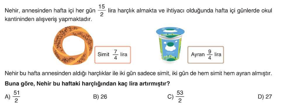 Nehir, annesinden hafta içi her gün 15/2 lira harçlık almakta ve ihtiyacı olduğunda hafta içi