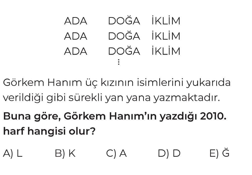 Görkem Hanım üç kızının isimlerini yukarıda verildiği gibi sürekli yan yana yazmaktadır. Buna göre