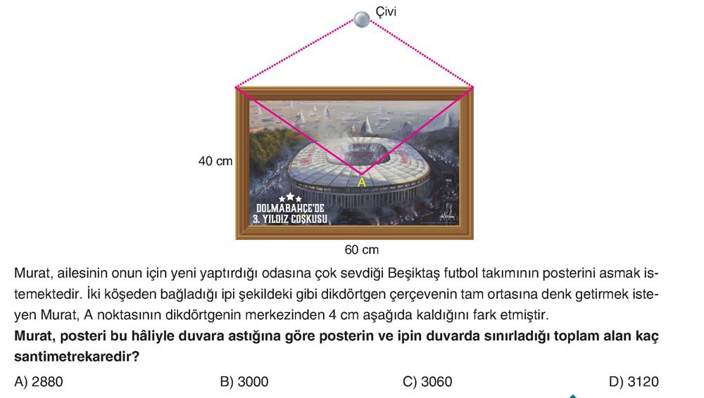 Murat, ailesinin onun için yeni yaptırdığı odasına çok sevdiği Beşiktaş futbol takımının posterini