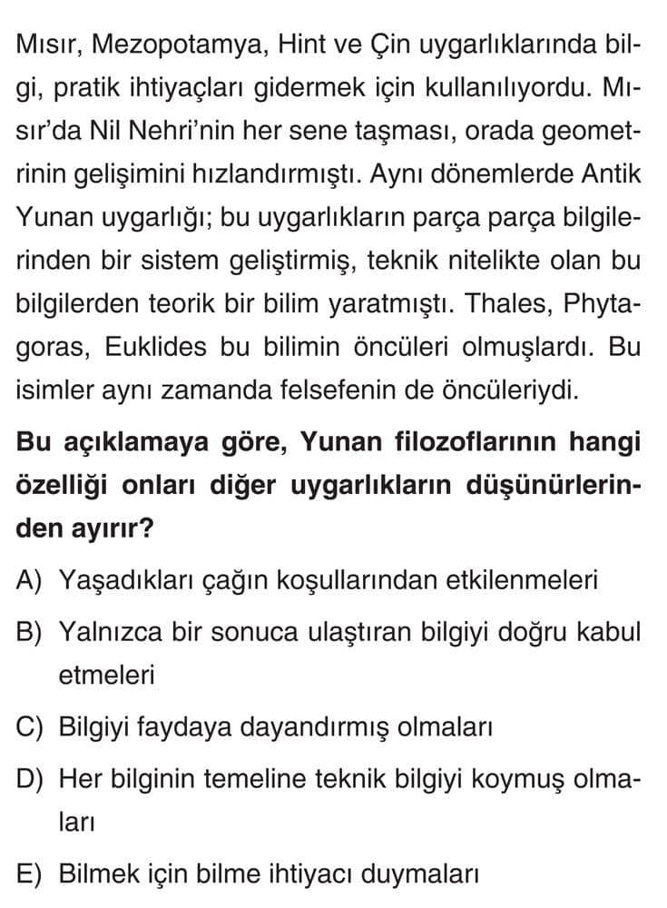 Mısır, Mezopotamya, Hint ve Çin uygarlıklarında bilgi, pratik ihtiyaçları gidermek için