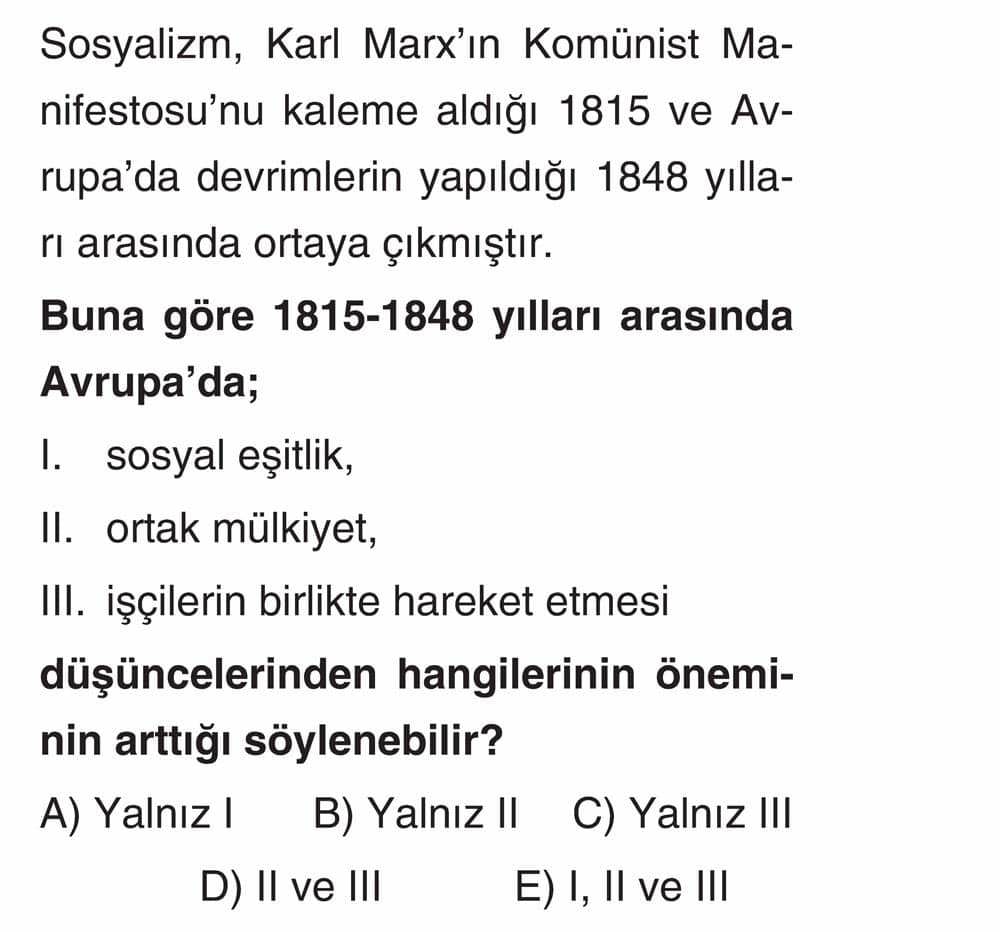 Sosyalizm, Karl Marx'ın Komünist Manifestosu'nu kaleme aldığı 1815 ve Avrupa'da devrimlerin