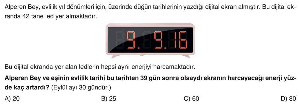 Alperen Bey, evlilik yıl dönümleri için, üzerinde düğün tarihlerinin yazdığı dijital ekran almıştır