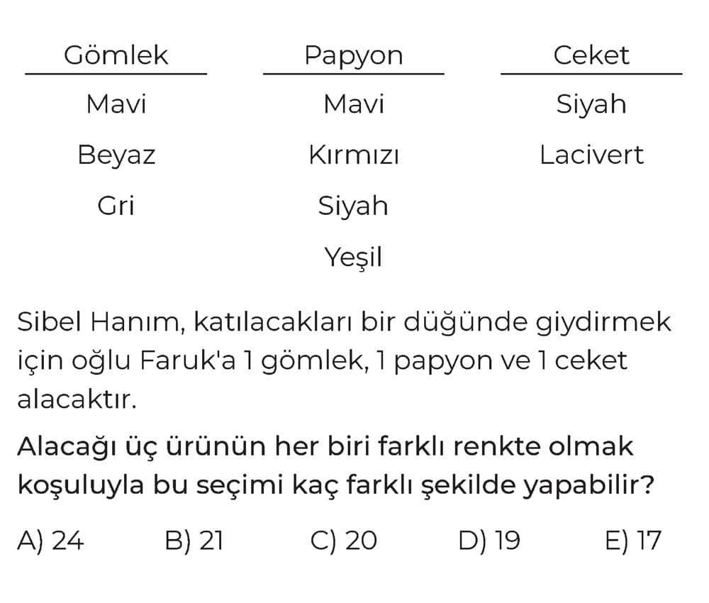 Sibel Hanım, katılacakları bir düğünde giydirmek için oğlu Faruk'a 1 gömlek, 1 papyon ve 1 ceket