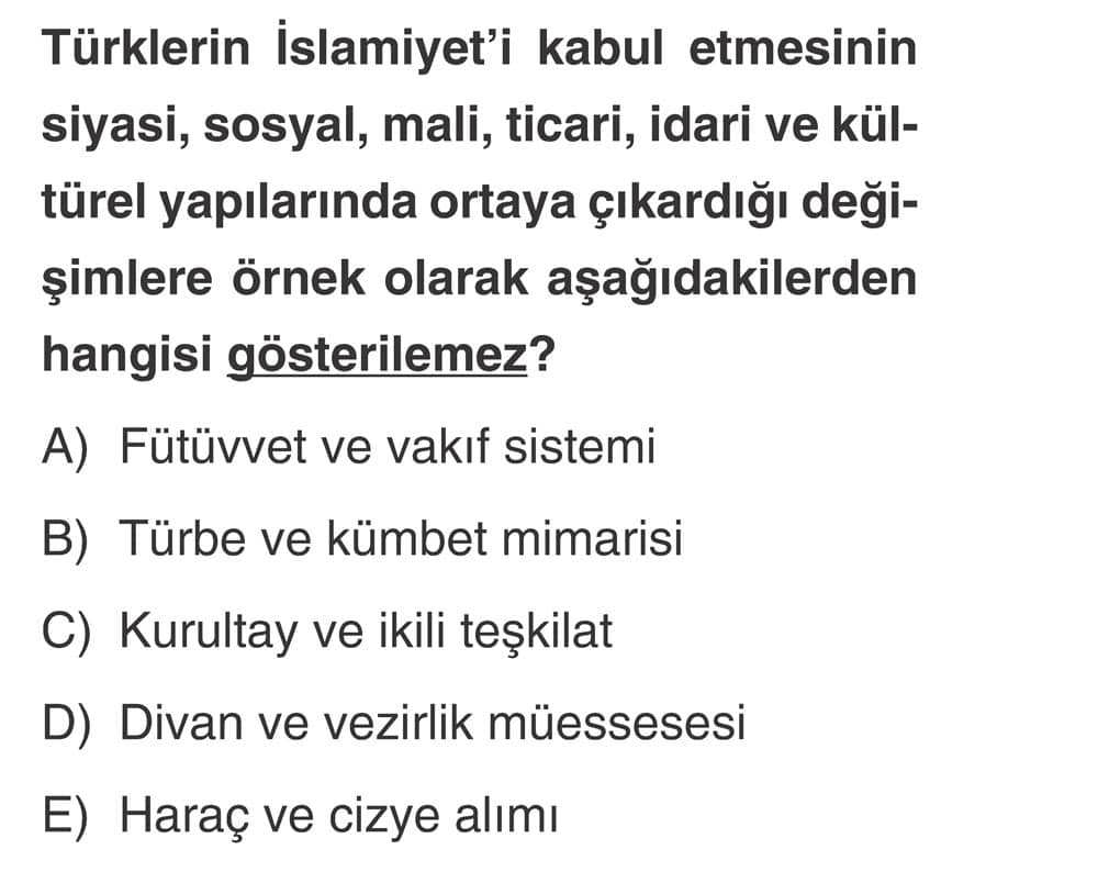 Türklerin İslamiyet'i kabul etmesinin siyasi, sosyal, mali, ticari, idari ve kültürel yapılarında