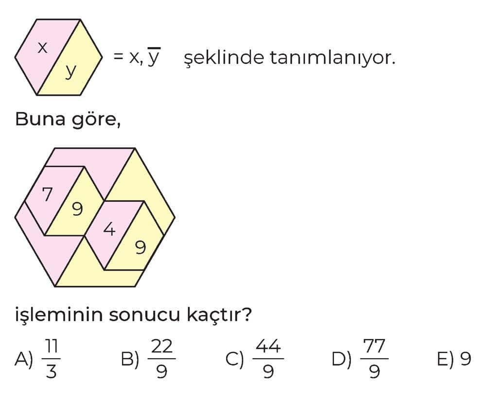 = x, y̅ şeklinde tanımlanıyor. Buna göre, işleminin sonucu kaçtır?