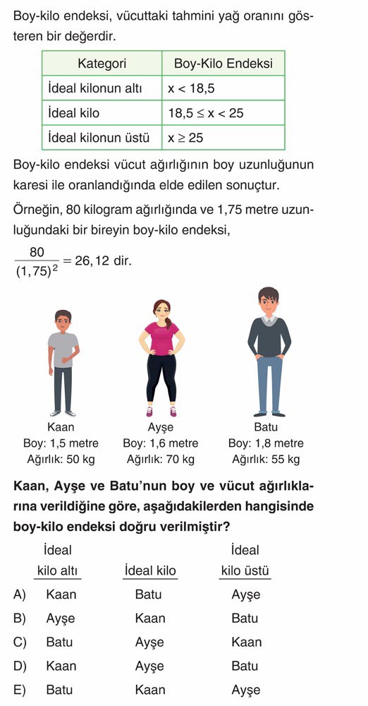 Boy-kilo endeksi, vücuttaki tahmini yağ oranını gösteren bir değerdir. Kategori | Boy-Kilo Endeksi