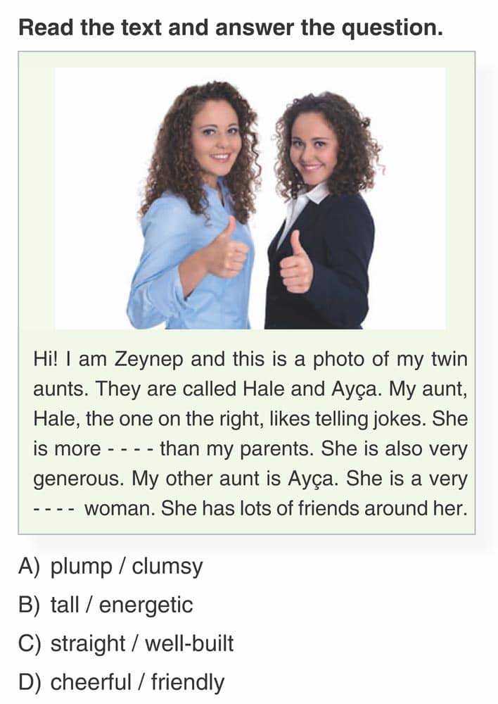 Read the text and answer the question. Hi! I am Zeynep and this is a photo of my twin aunts. They