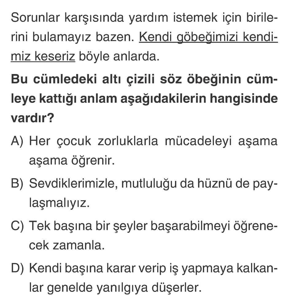 Sorunlar karşısında yardım istemek için birilerini bulamayız bazen. Kendi göbeğimizi kendimiz