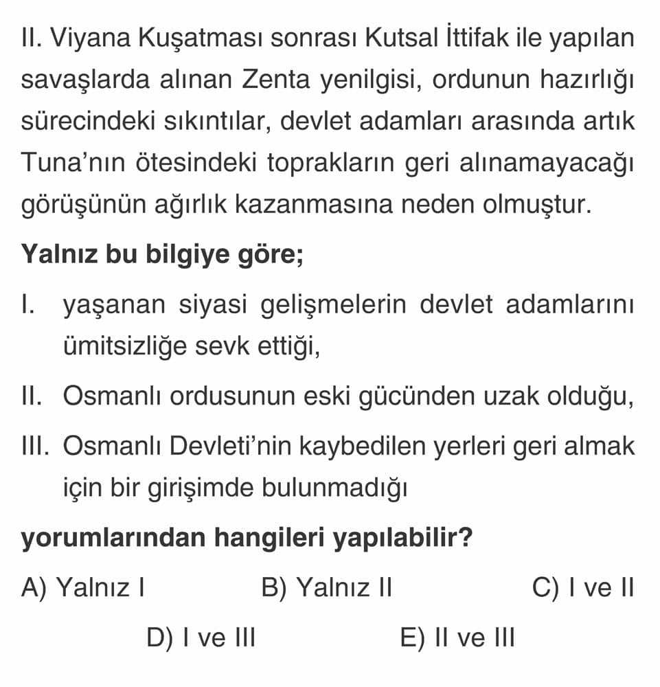 II. Viyana Kuşatması sonrası Kutsal İttifak ile yapılan savaşlarda alınan Zenta yenilgisi, ordunun
