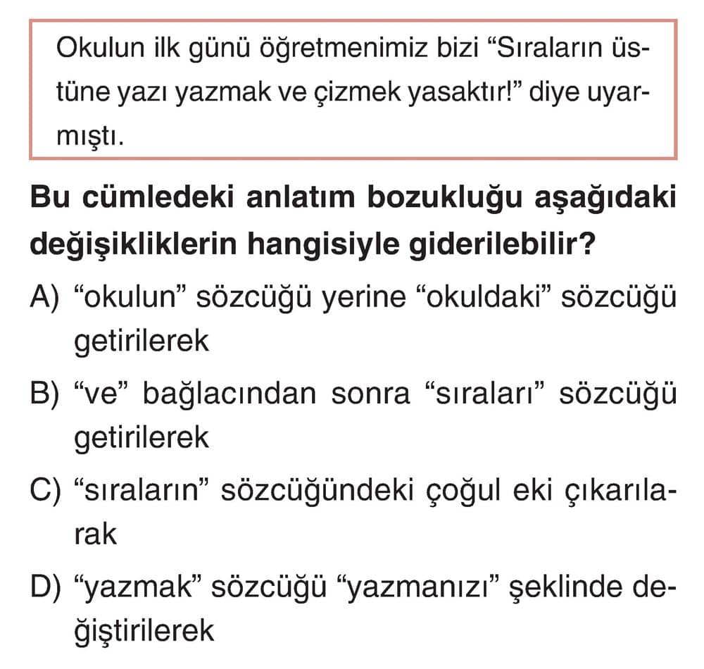 Okulun ilk günü öğretmenimiz bizi "Sıraların üstüne yazı yazmak ve çizmek yasaktır!" diye uyarmıştı