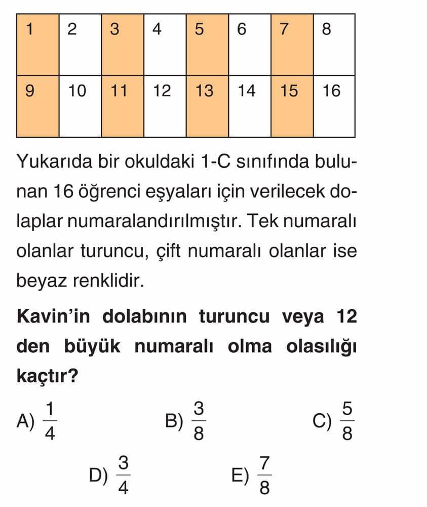 Yukarıda bir okuldaki 1-C sınıfında bulunan 16 öğrenci eşyaları için verilecek dolaplar