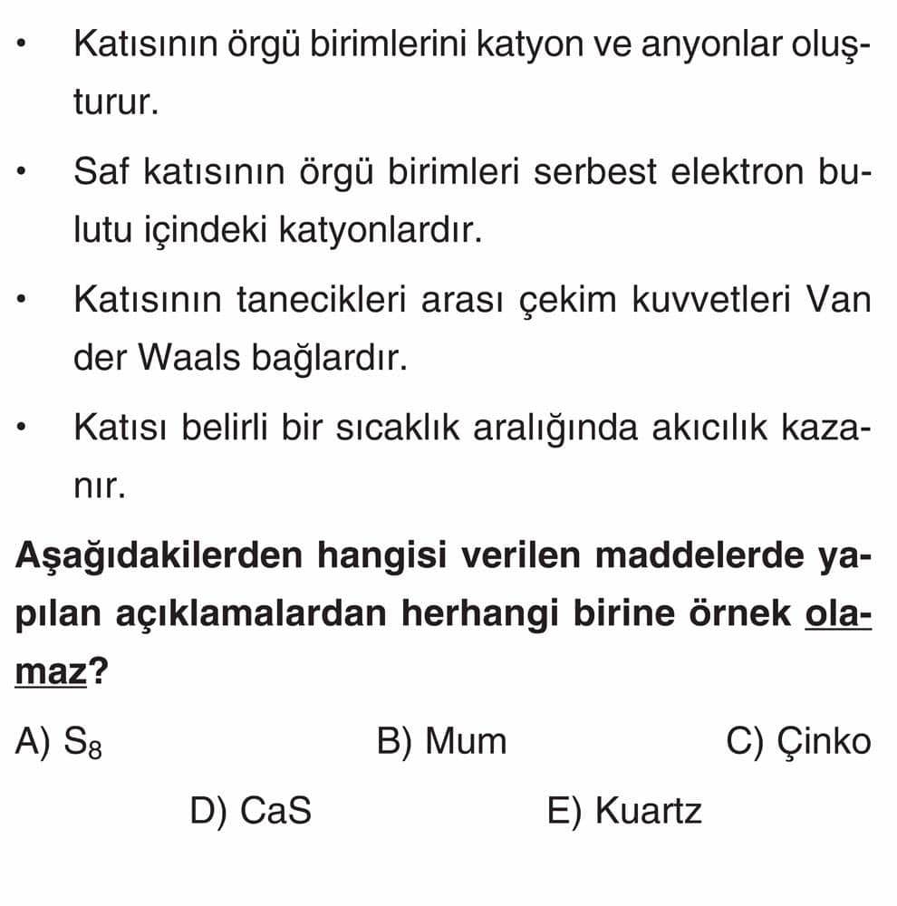 • Katısının örgü birimlerini katyon ve anyonlar oluşturur. • Saf katısının örgü birimleri serbest