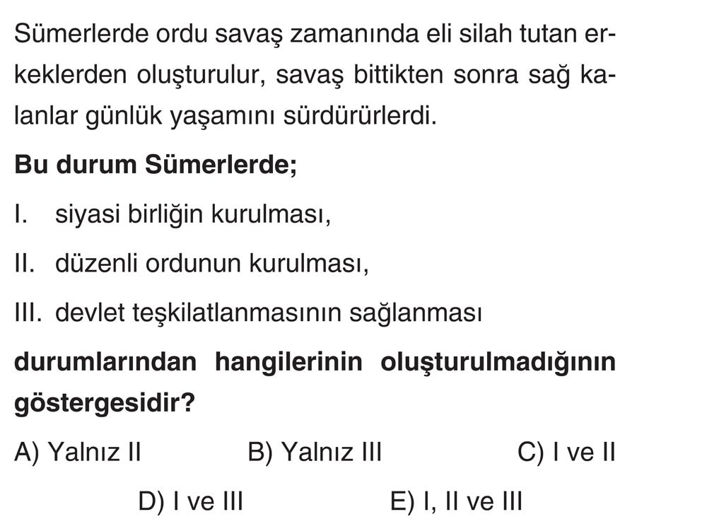 Sümerlerde ordu savaş zamanında eli silah tutan erkeklerden oluşturulur, savaş bittikten sonra sağ
