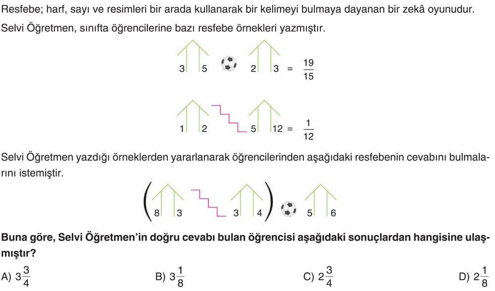 Resfebe; harf, sayı ve resimleri bir arada kullanarak bir kelimeyi bulmaya dayanan bir zekâ