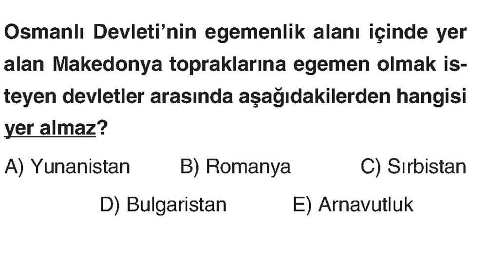 Osmanlı Devleti'nin egemenlik alanı içinde yer alan Makedonya topraklarına egemen olmak isteyen
