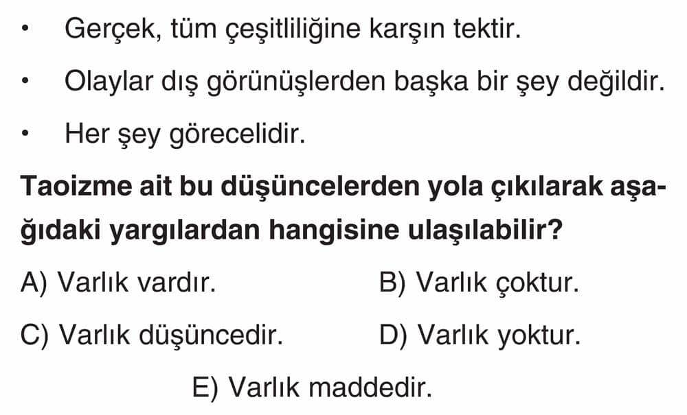 • Gerçek, tüm çeşitliliğine karşın tektir. • Olaylar dış görünüşlerden başka bir şey değildir. • Her