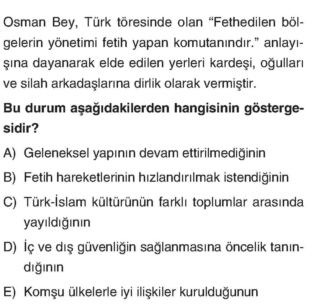 Osman Bey, Türk töresinde olan "Fethedilen bölgelerin yönetimi fetih yapan komutanındır." anlayışına