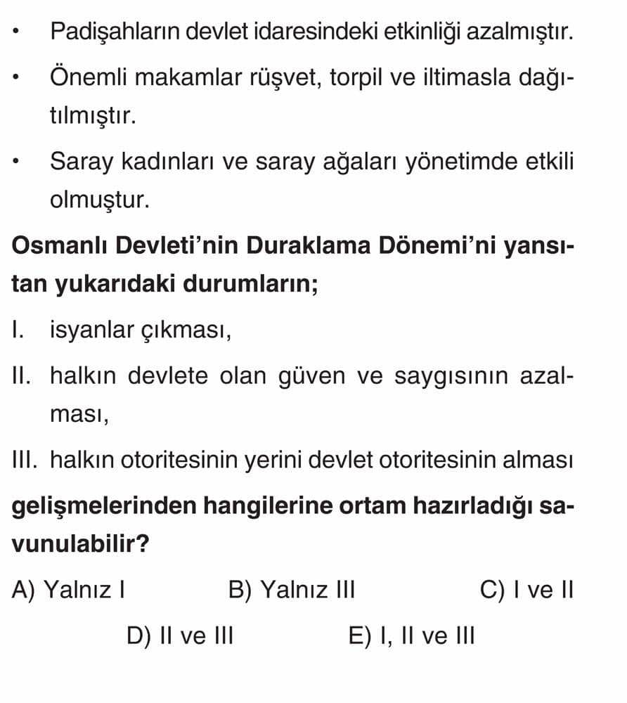 • Padişahların devlet idaresindeki etkinliği azalmıştır. • Önemli makamlar rüşvet, torpil ve