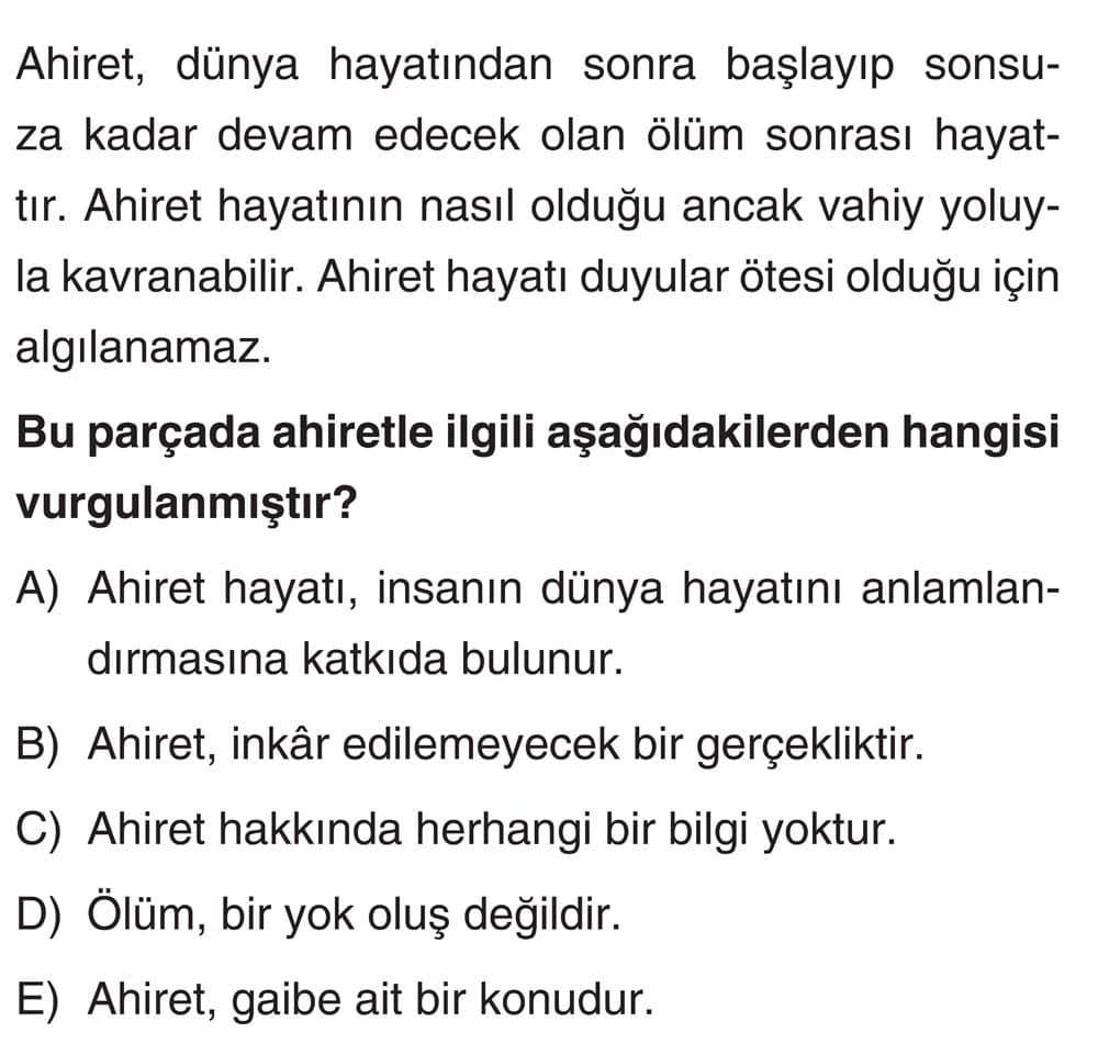 Ahiret, dünya hayatından sonra başlayıp sonsuza kadar devam edecek olan ölüm sonrası hayattır