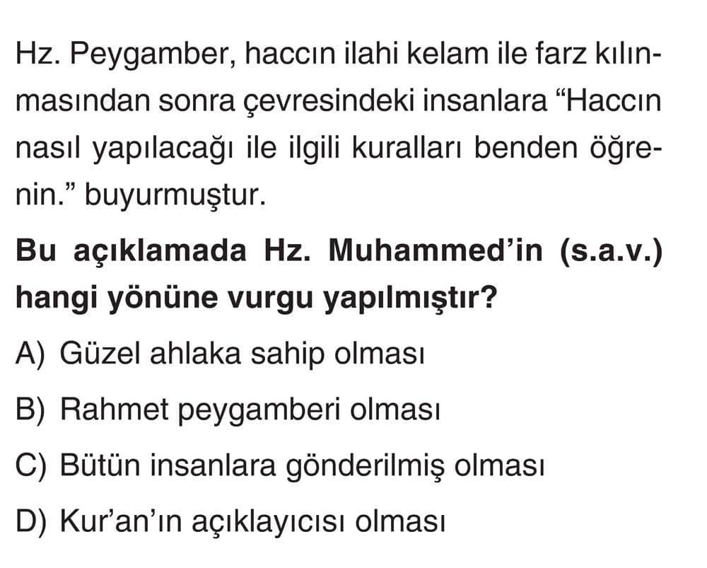 Hz. Peygamber, haccın ilahi kelam ile farz kılınmasından sonra çevresindeki insanlara "Haccın nasıl