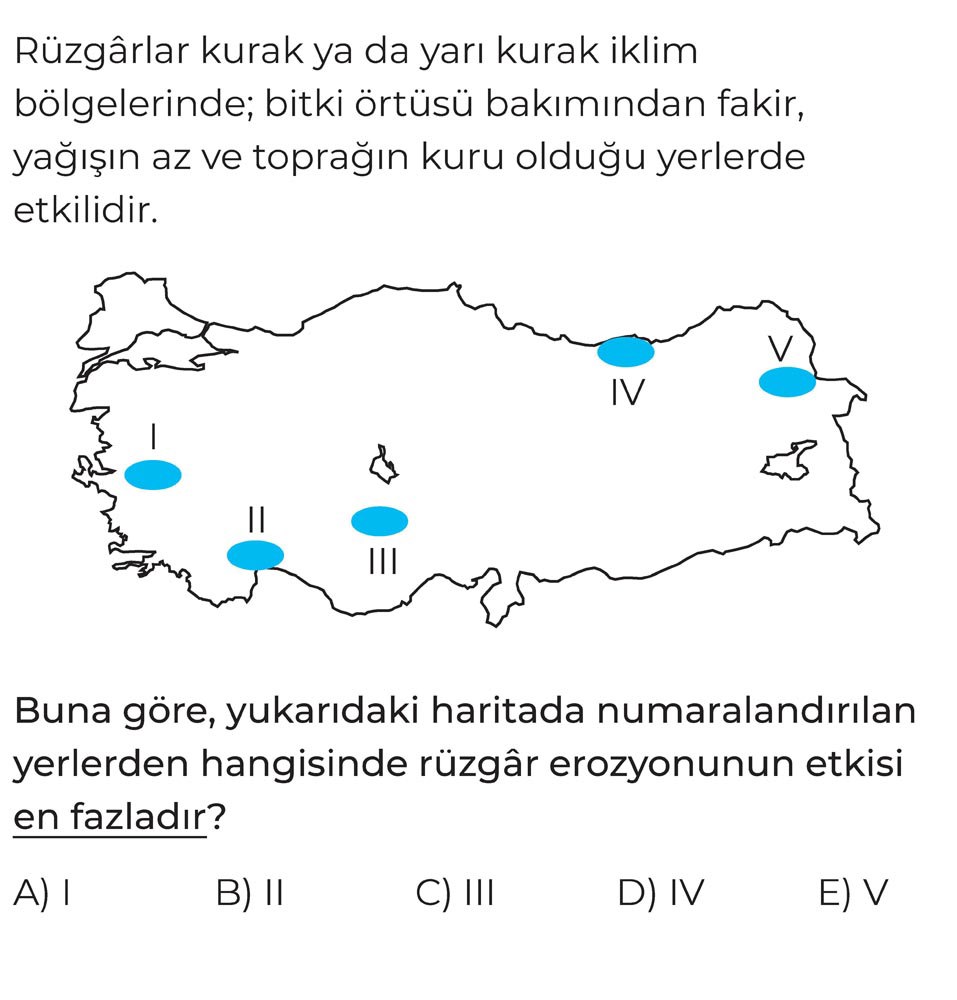 Rüzgârlar kurak ya da yarı kurak iklim bölgelerinde; bitki örtüsü bakımından fakir, yağışın az ve