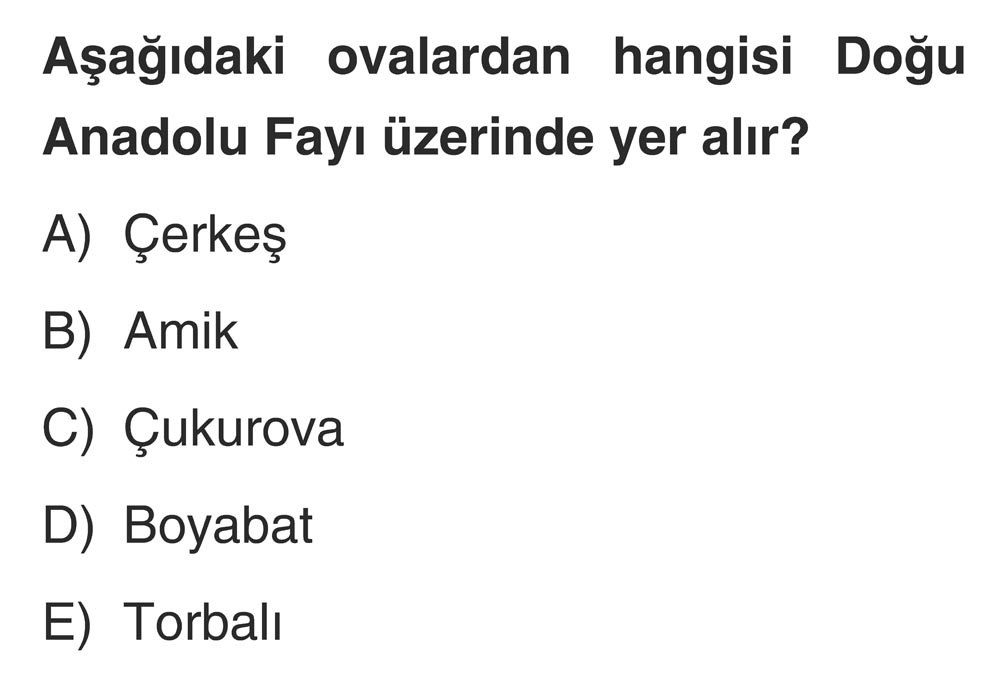 Aşağıdaki ovalardan hangisi Doğu Anadolu Fayı üzerinde yer alır?