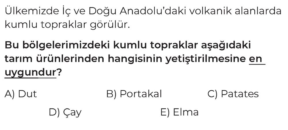 Ülkemizde İç ve Doğu Anadolu'daki volkanik alanlarda kumlu topraklar görülür. Bu bölgelerimizdeki