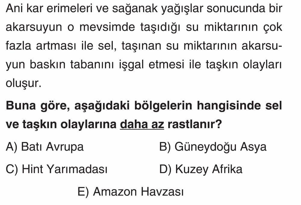 Ani kar erimeleri ve sağanak yağışlar sonucunda bir akarsuyun o mevsimde taşıdığı su miktarının çok