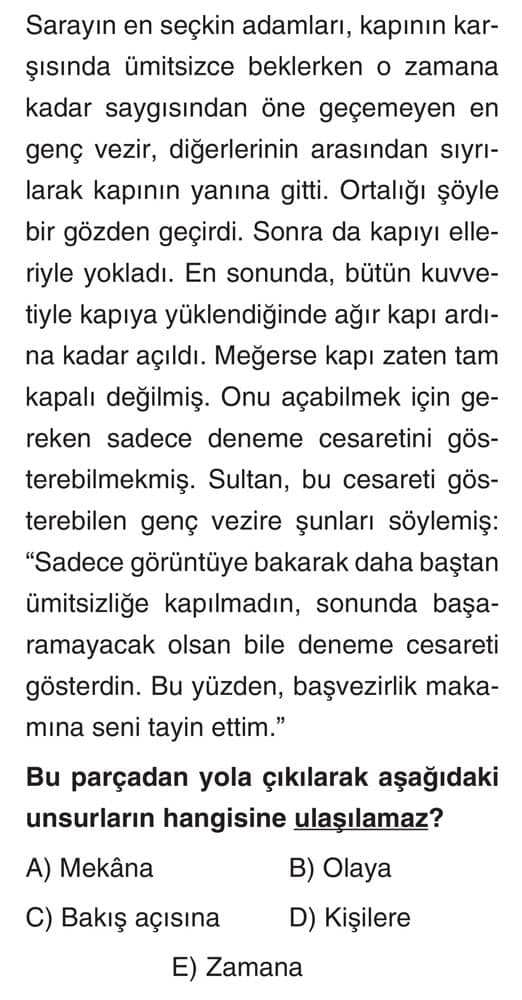 Sarayın en seçkin adamları, kapının karşısında ümitsizce beklerken o zamana kadar saygısından öne