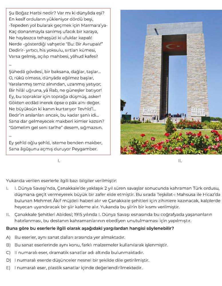 Şu Boğaz Harbi nedir? Var mı ki dünyâda eşi? En kesif orduların yükleniyor dördü beşi, -Tepeden yol