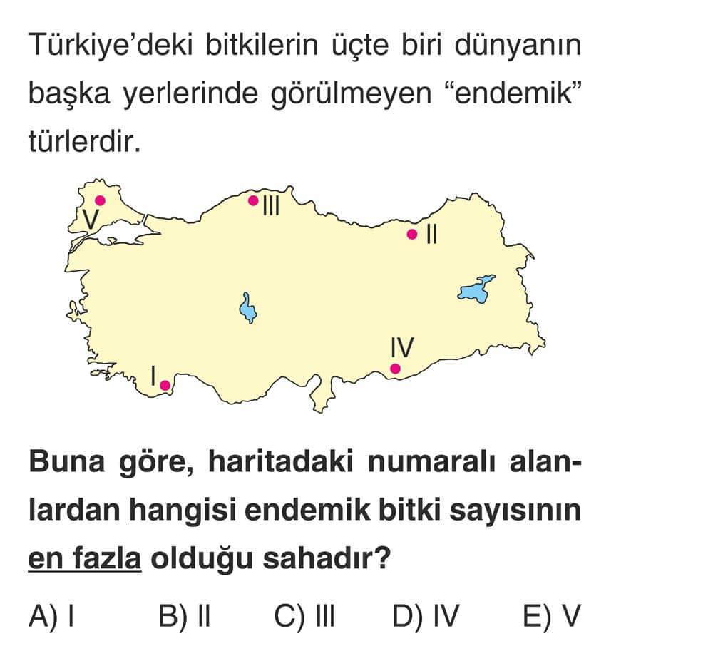 Türkiye'deki bitkilerin üçte biri dünyanın başka yerlerinde görülmeyen "endemik" türlerdir. Buna