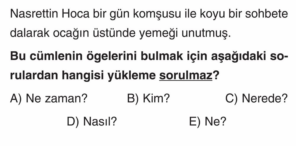 Nasrettin Hoca bir gün komşusu ile koyu bir sohbete dalarak ocağın üstünde yemeği unutmuş. Bu
