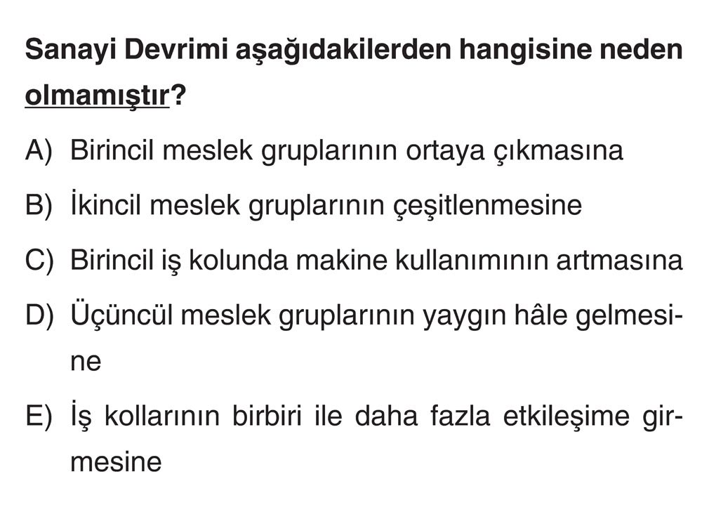 Sanayi Devrimi aşağıdakilerden hangisine neden olmamıştır?