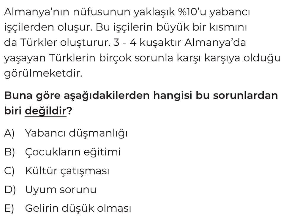 Almanya'nın nüfusunun yaklaşık %10'u yabancı işçilerden oluşur. Bu işçilerin büyük bir kısmını da