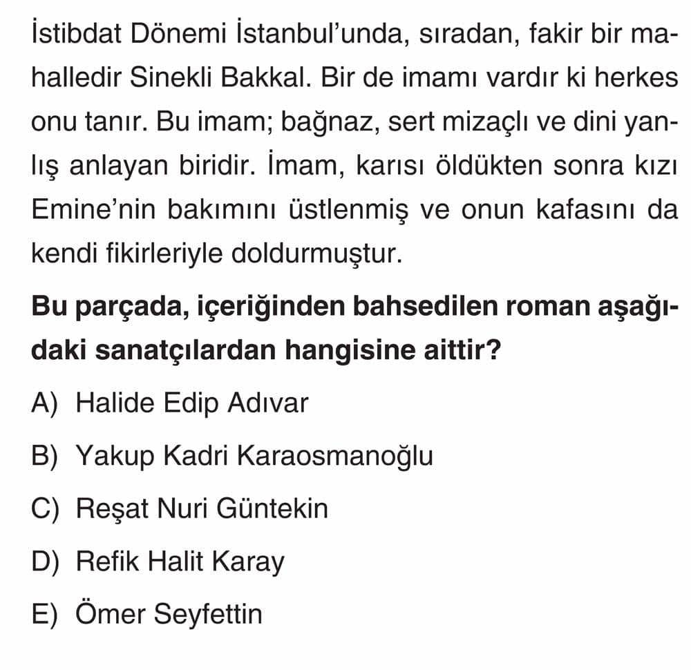 İstibdat Dönemi İstanbul'unda, sıradan, fakir bir mahalledir Sinekli Bakkal. Bir de imamı vardır ki
